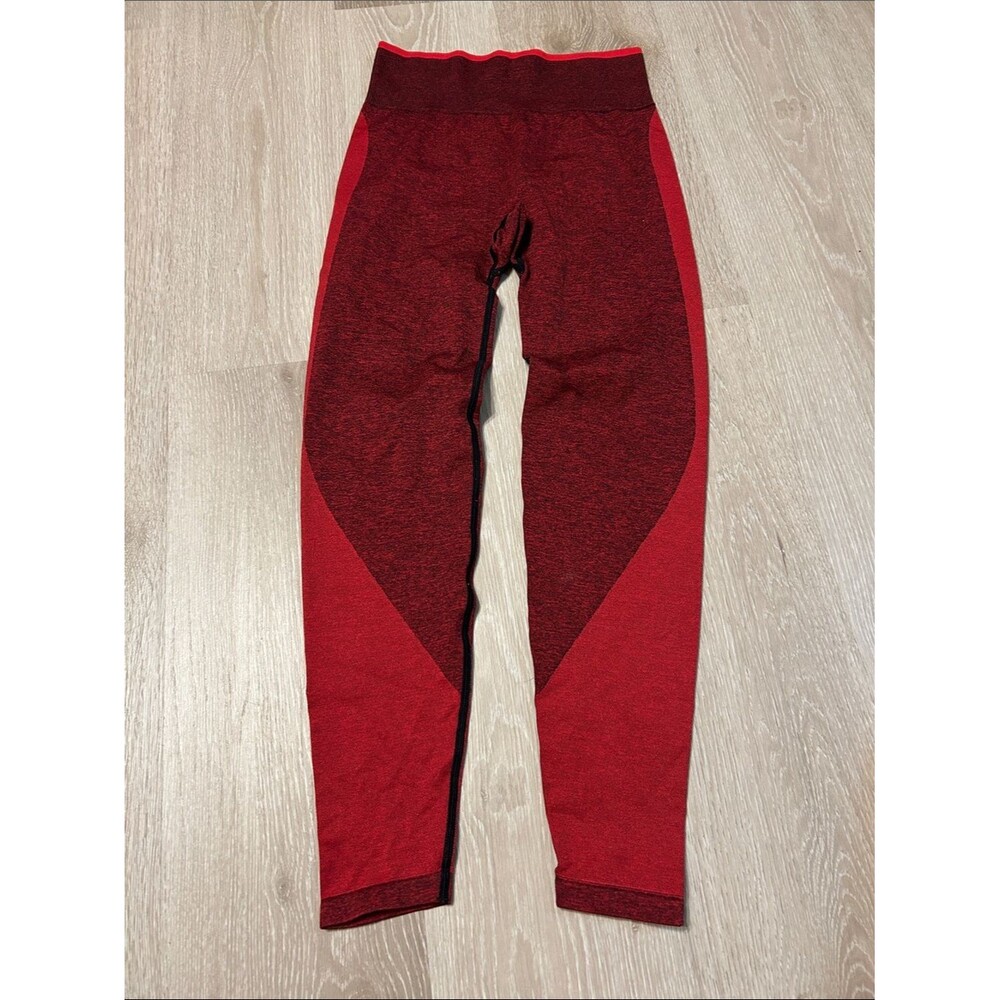 Victoria's Secret PINK Activewear Two Toned Red Marled Seamless Legging sz Small